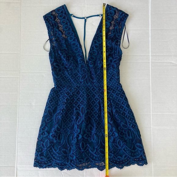 Free People One Million Lovers Lace Dress Size 2 Blue - Picture 9 of 11